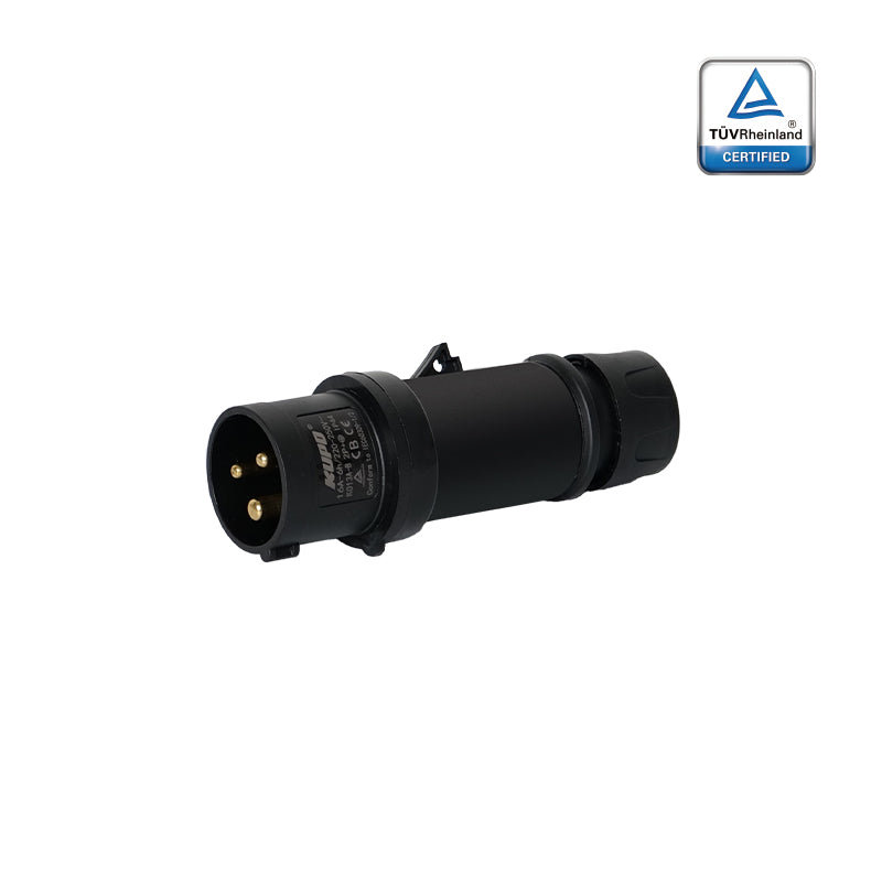 KUPO K013A-B Male Plug - 16A 6h IP44, 2P+E, 220-250V