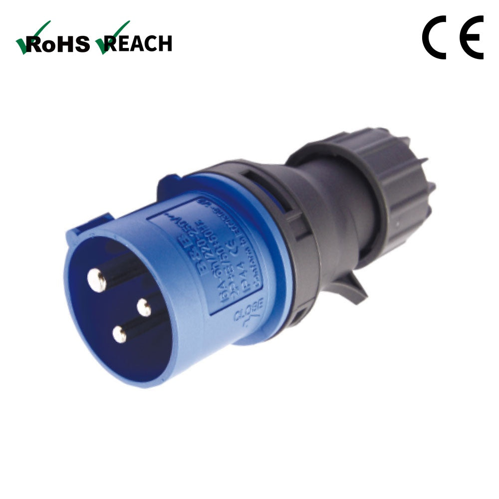 KHTN013 - KUPO CEE Form 16A 3-Pole Industrial Plug, 230V, IP44
