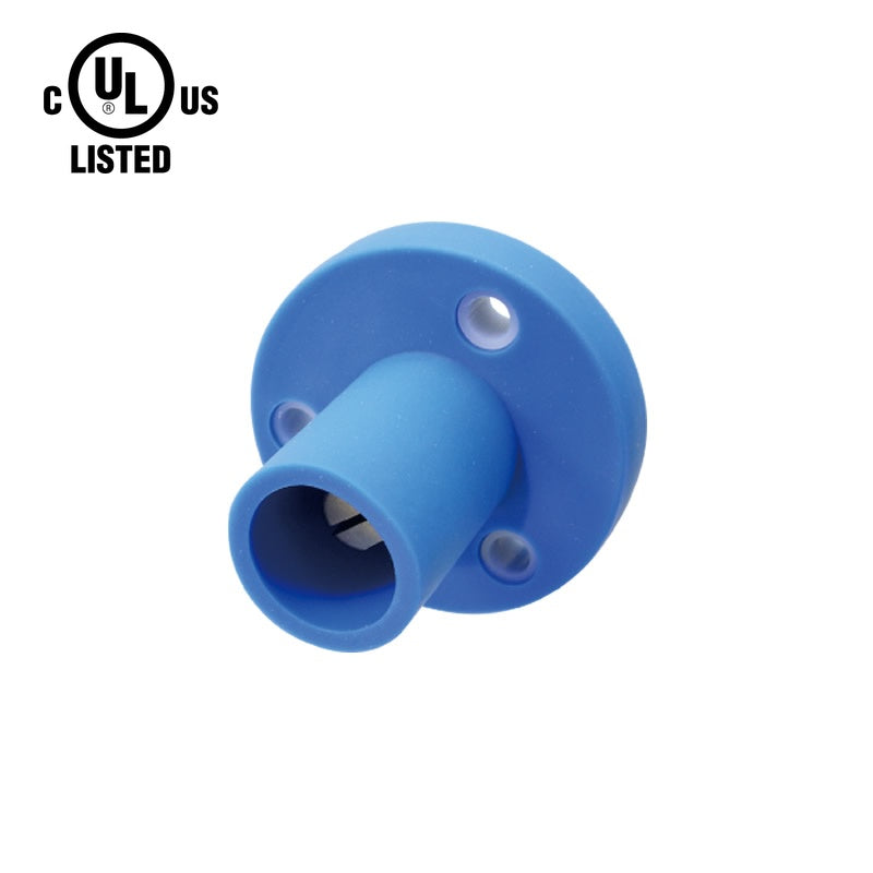 KL-150SMB - K-LOK 150A Male CAM-Type Panel Mount Receptacle, Threaded Stud, Blue