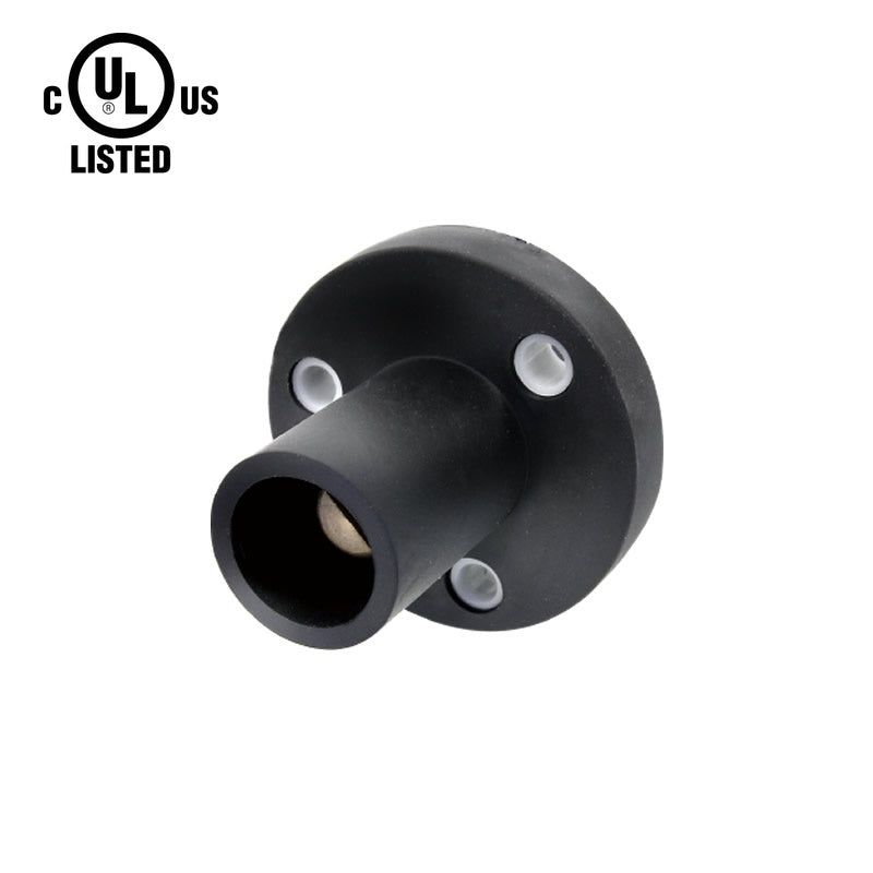 KL-150SMBK - K-LOK 150A Male CAM-Type Panel Mount Receptacle, Threaded Stud, Black