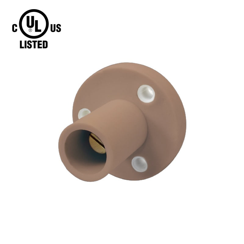 KL-150SMBN - K-LOK 150A Male CAM-Type Panel Mount Receptacle, Threaded Stud, Brown