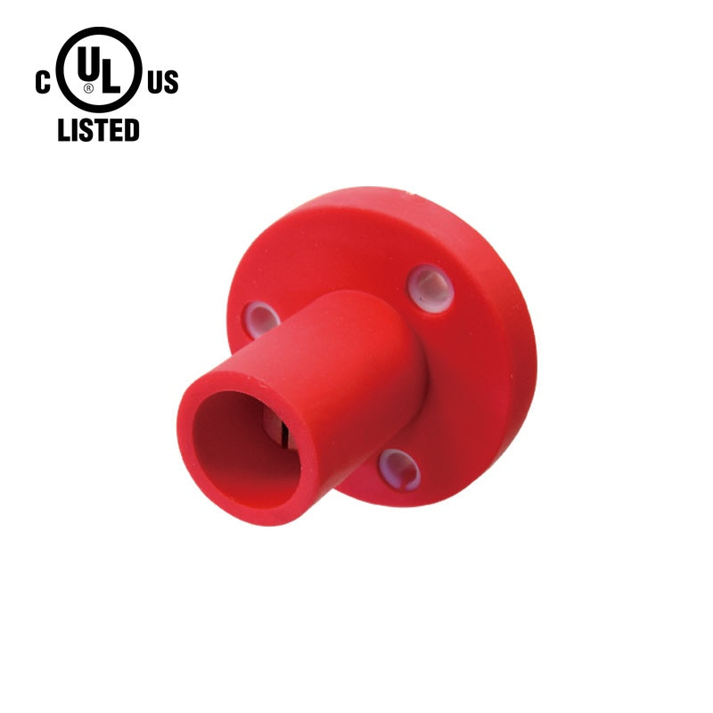 KL-150SMR - K-LOK 150A Male CAM-Type Panel Mount Receptacle, Threaded Stud, Red