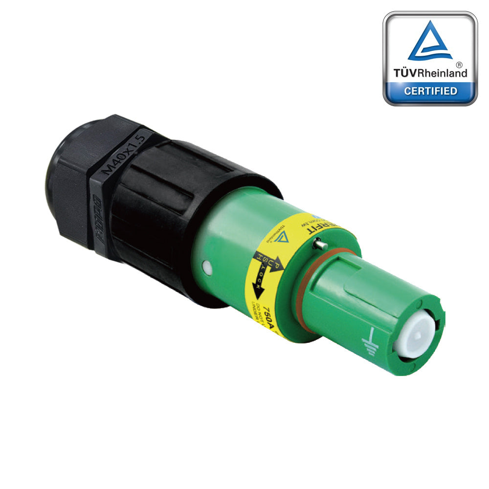 PFLD-EGN-C300M40 - PowerFit 750A Drain Line Connector, Green (Earth)