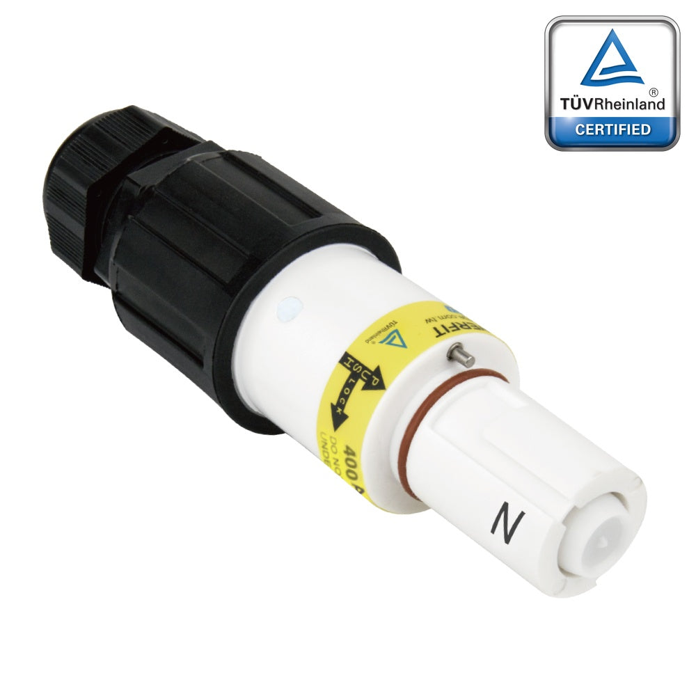 PFLD-NW-S120M40A - PowerFit 400A Drain Line Connector, White (N)