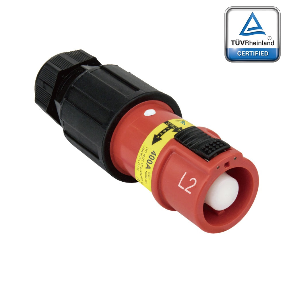 PFLS-2R-S120M40A - PowerFit 400A Source Line Connector, Red (L2)