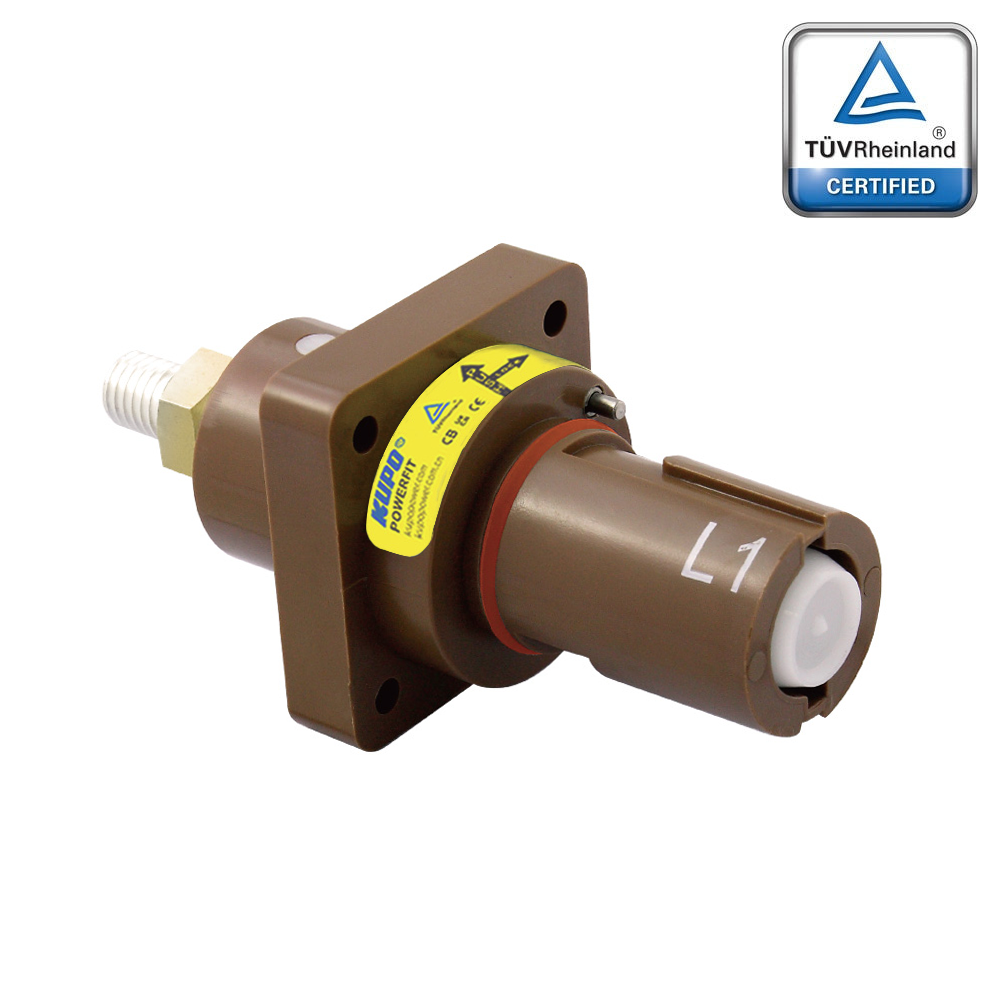 PFPD-1BN-T5 - PowerFit 500A Drain Panel Connector, Brown (L1)