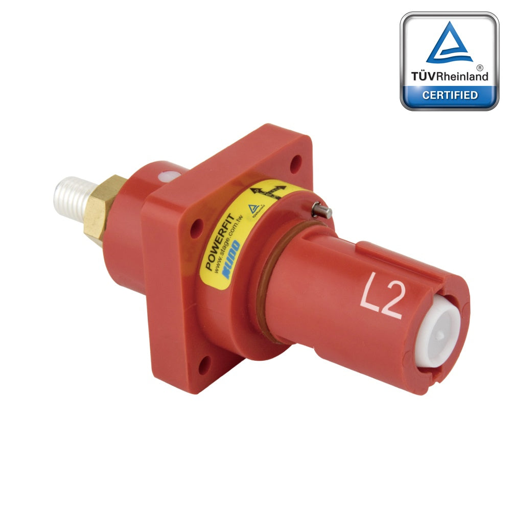 PFPD-2R - PowerFit 400A Drain Panel Connector, Red (L2)