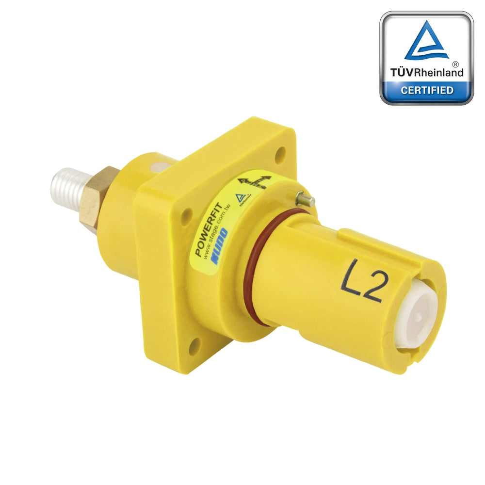 PFPD-2Y - PowerFit 400A Drain Panel Connector, Yellow (L2)