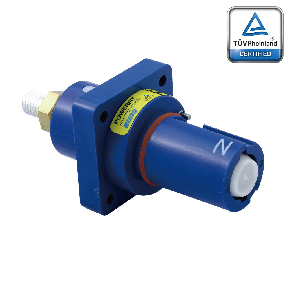 PFPD-NBL-T7 - PowerFit 750A Drain Panel Connector, Blue (N)