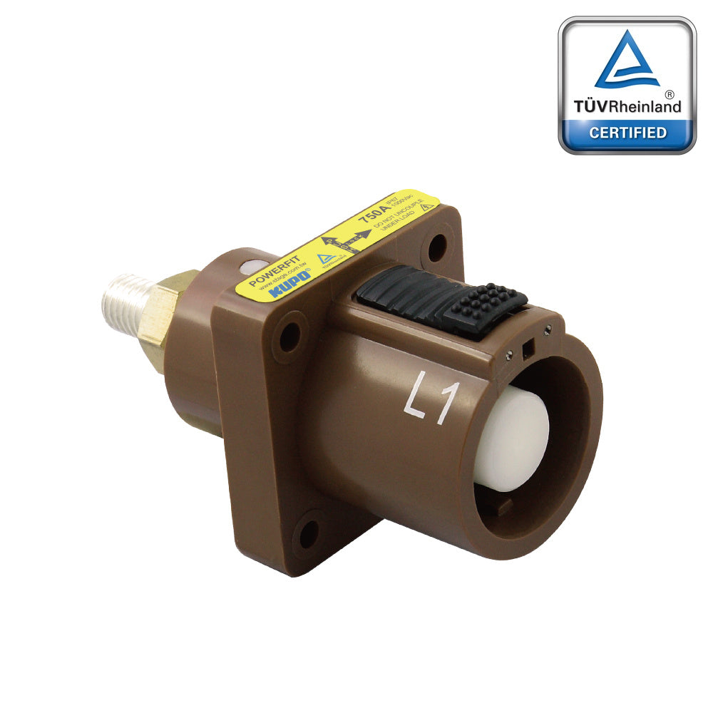 PFPS-1BN-T7 - PowerFit 750A Source Panel Connector, Brown (L1)