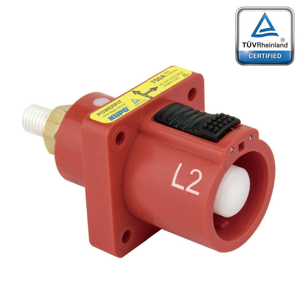 PFPS-2R-T7 - PowerFit 750A Source Panel Connector, Red (L2)
