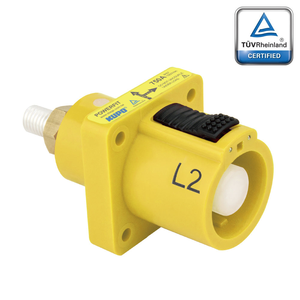 PFPS-2Y-T7 - PowerFit 750A Source Panel Connector, Yellow (L2)
