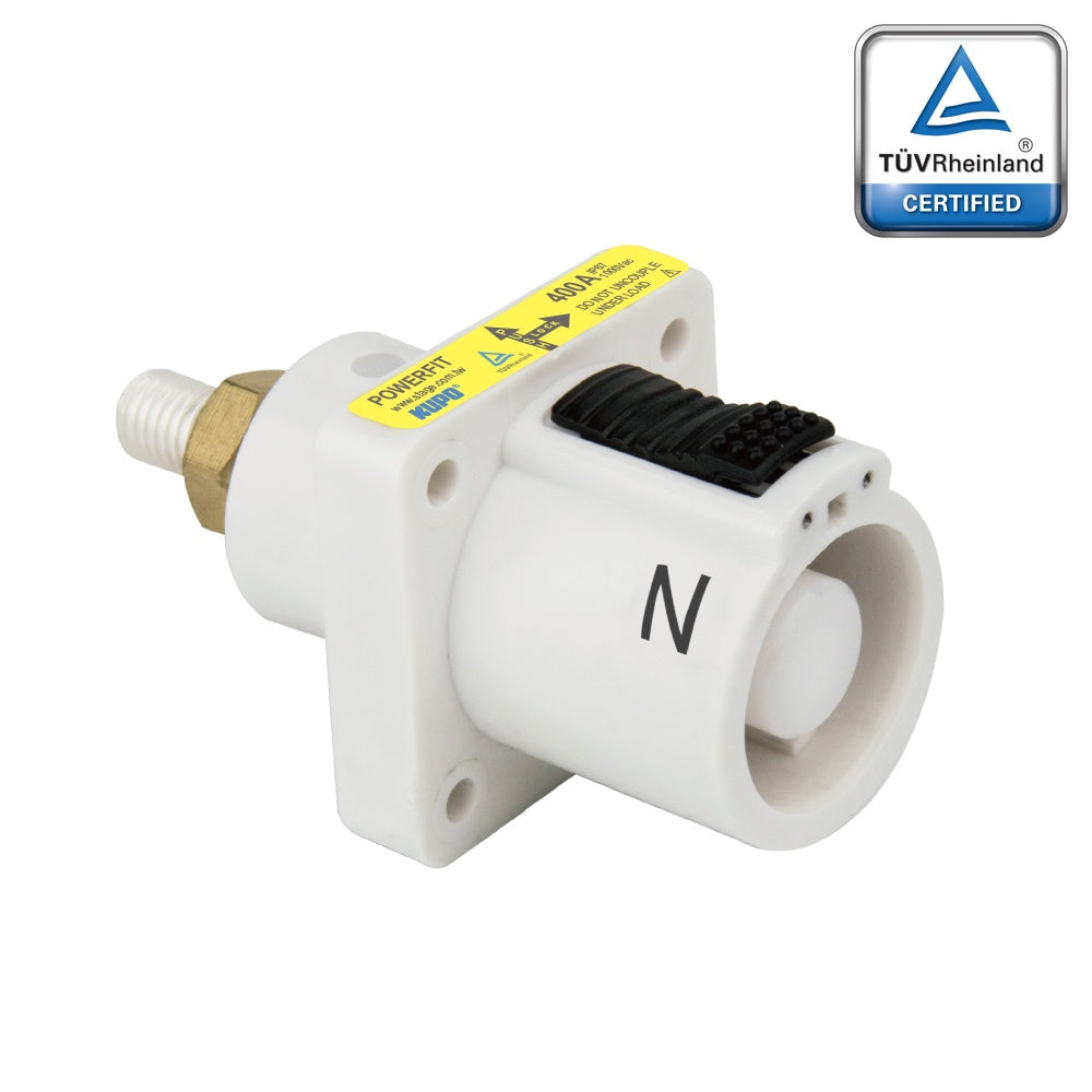 PFPS-NW - PowerFit 400A Source Panel Connector, White (N)