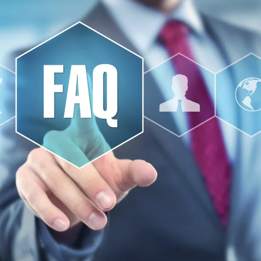 An image of a guy pointing to FAQ 