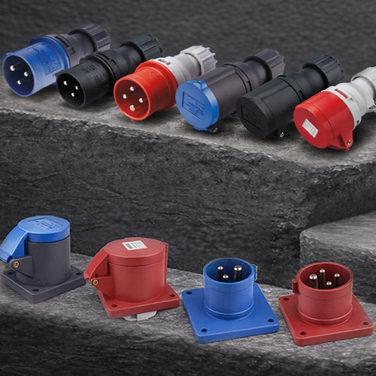 CEE form industrial connector selection for multi-pole power applications