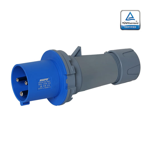 KUPO K0331 Male Plug - 63A 6h IP44, 2P+E, 220-250V