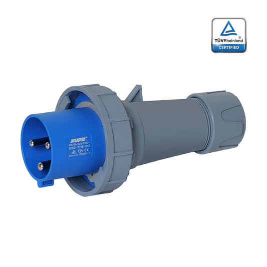 KUPO K0332 Male Plug - 63A 6h IP67, 2P+E, 220-250V