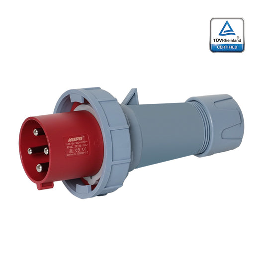 KUPO K0342 Male Plug - 63A 6h IP67, 3P+E, 380-415V