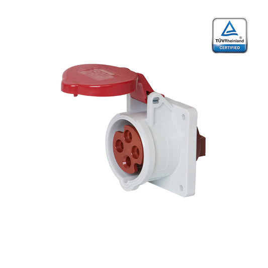 KUPO K3141 Panel Female - 16A 6h IP44, 3P+E, 380-415V