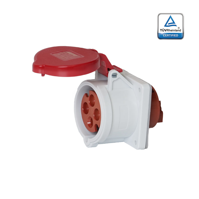 KUPO K3241 Panel Female - 32A 6h IP44, 3P+E, 380-415V