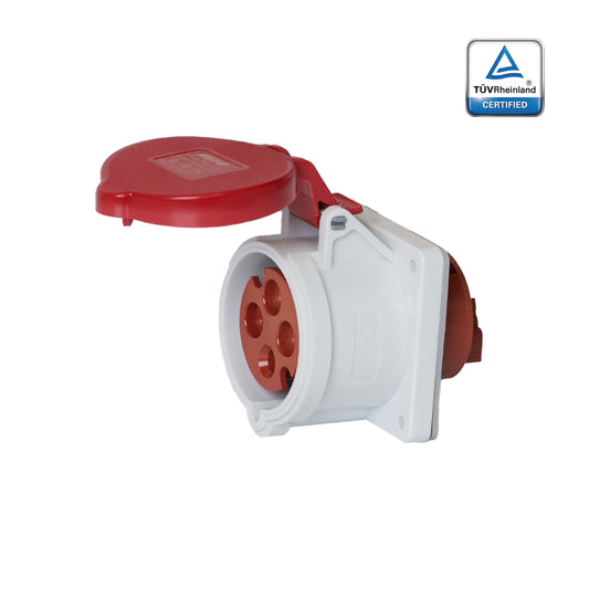 KUPO K3241 Panel Female - 32A 6h IP44, 3P+E, 380-415V