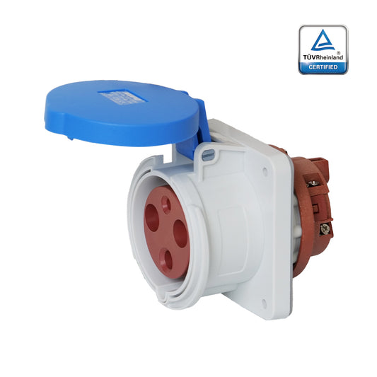 KUPO K3331 Panel Female - 63A 6h IP44, 2P+E, 220-250V