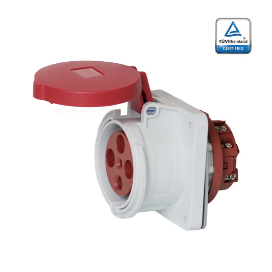 KUPO K3341 Panel Female - 63A 6h IP44, 3P+E, 380-415V