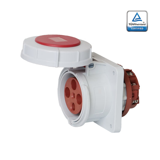 KUPO K3342 Panel Female - 63A 6h IP67, 3P+E, 380-415V