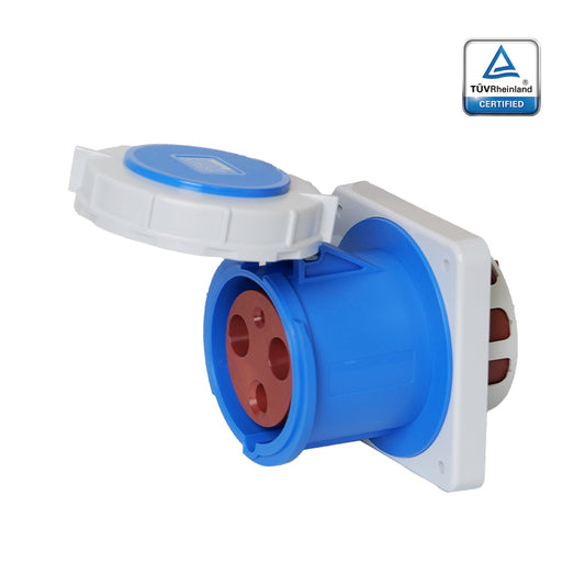 KUPO K3432 Panel Female - 125A 6h IP67, 2P+E, 220-250V