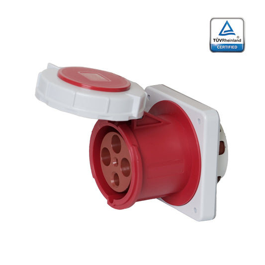 KUPO K3442 Panel Female - 125A 6h IP67, 3P+E, 380-415V
