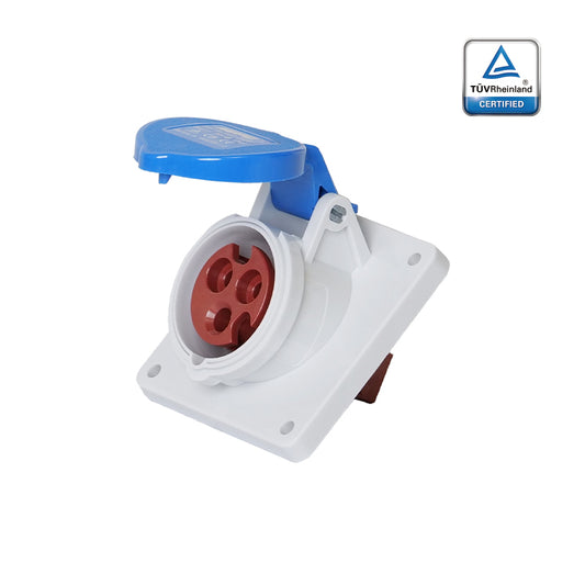KUPO K4131 Concealed Inclined Female - 16A 6h IP44, 2P+E, 220-250V
