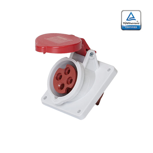 KUPO K4141 Concealed Inclined Female - 16A 6h IP44, 3P+E, 380-415V