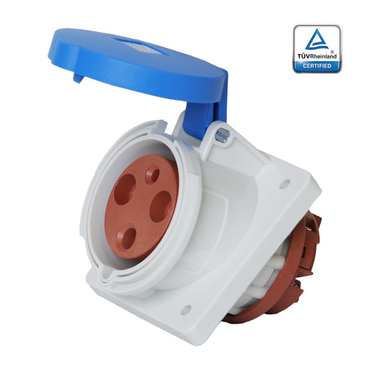 KUPO K4331 Concealed Inclined Female - 63A 6h IP44, 2P+E, 220-250V