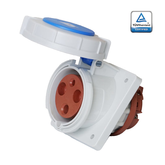 KUPO K4332 Concealed Inclined Female - 63A 6h IP67, 2P+E, 220-250V