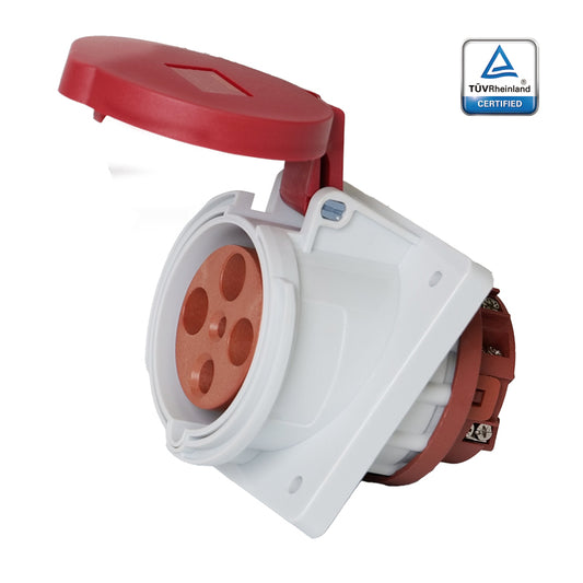 KUPO K4341 Concealed Inclined Female - 63A 6h IP44, 3P+E, 380-415V