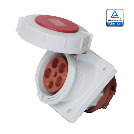 KUPO K4352 Concealed Inclined Female - 63A 6h IP67, 3P+N+E, 220-415V