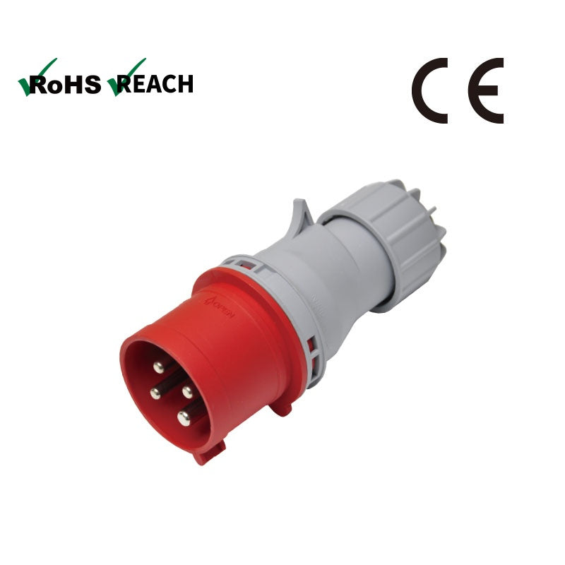 KHTN024 - KUPO CEE Form 32A 4-Pole Industrial Plug, 400V, IP44