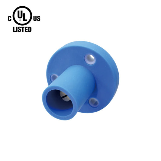 KL-150SMB - K-LOK 150A Male CAM-Type Panel Mount Receptacle, Threaded Stud, Blue