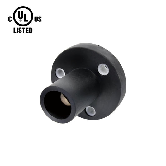 KL-150SMBK - K-LOK 150A Male CAM-Type Panel Mount Receptacle, Threaded Stud, Black