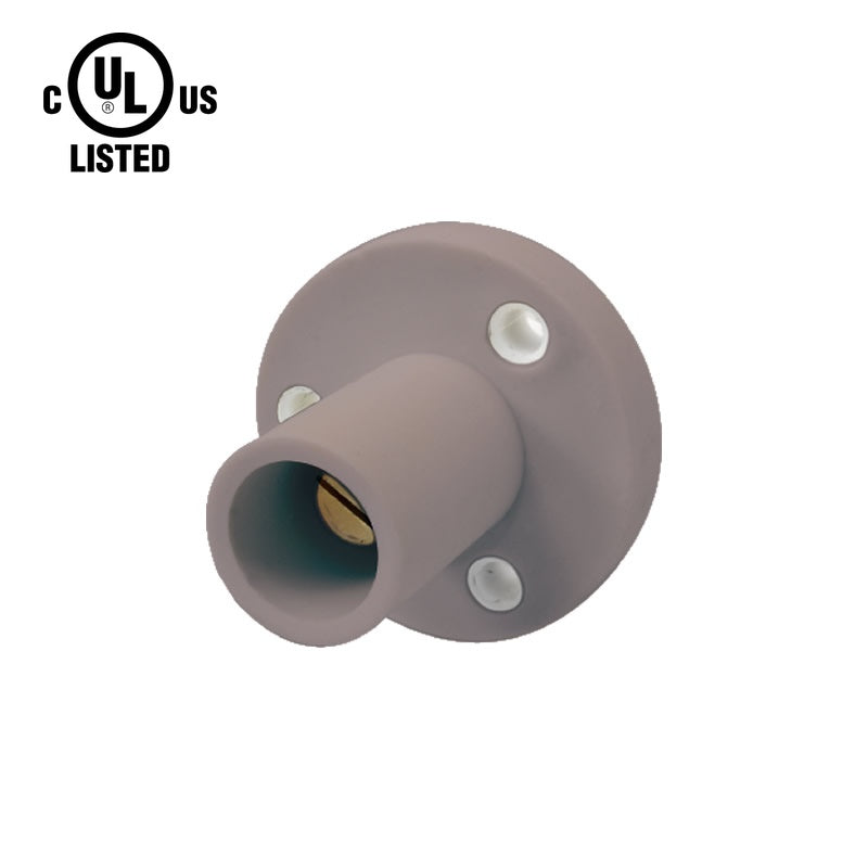 KL-150SMGY - K-LOK 150A Male CAM-Type Panel Mount Receptacle, Threaded Stud, Grey