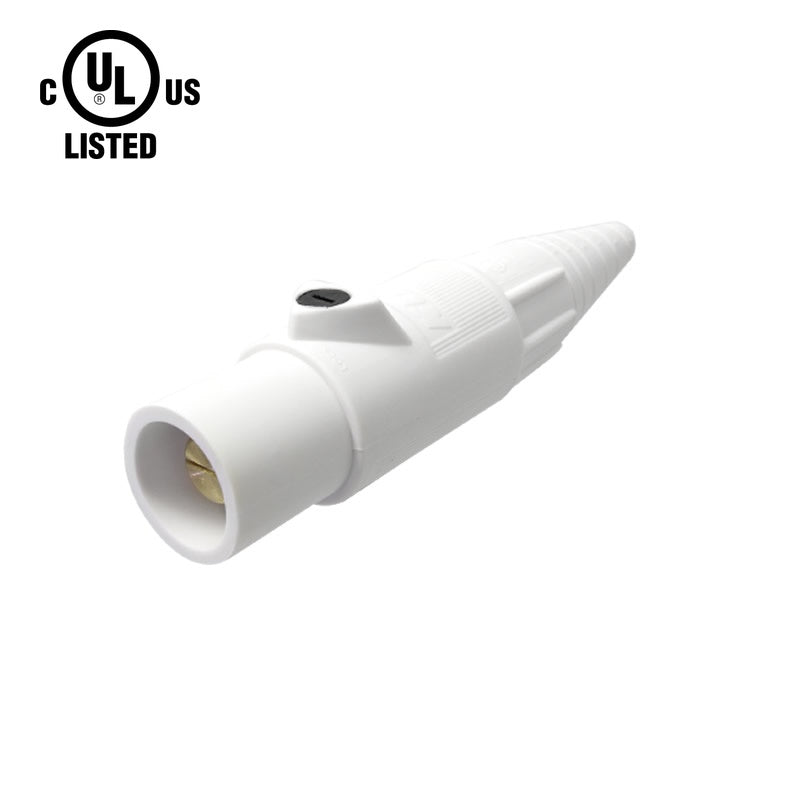 KL-400LMW - K-LOK 400A Male CAM-Type Line Connector, White