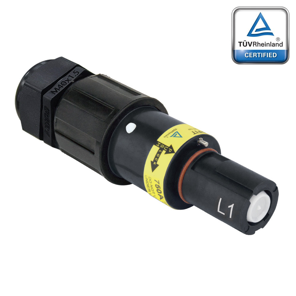 PFLD-1BK-C300M40 - PowerFit 750A Drain Line Connector, Black (L1)