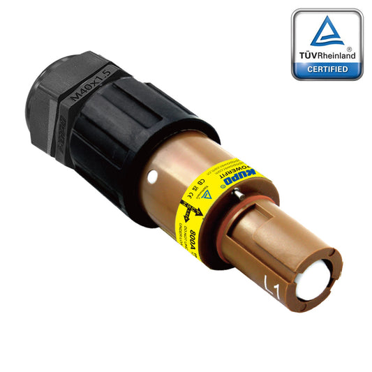 PFLD-1BN-C300-400-M40-M50 - PowerFit 800A Line Drain, L1 (Line 1) Brown