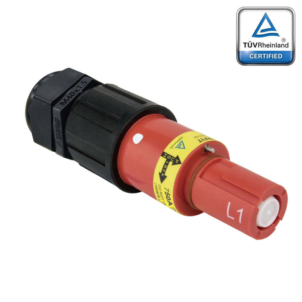 PFLD-1R-C300M40 - PowerFit 750A Drain Line Connector, Red (L1)