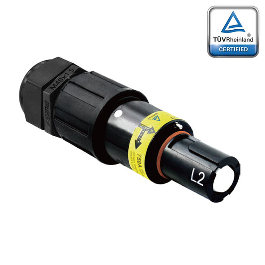 PFLD-2BK-C300M40 - PowerFit 750A Drain Line Connector, Black (L2)