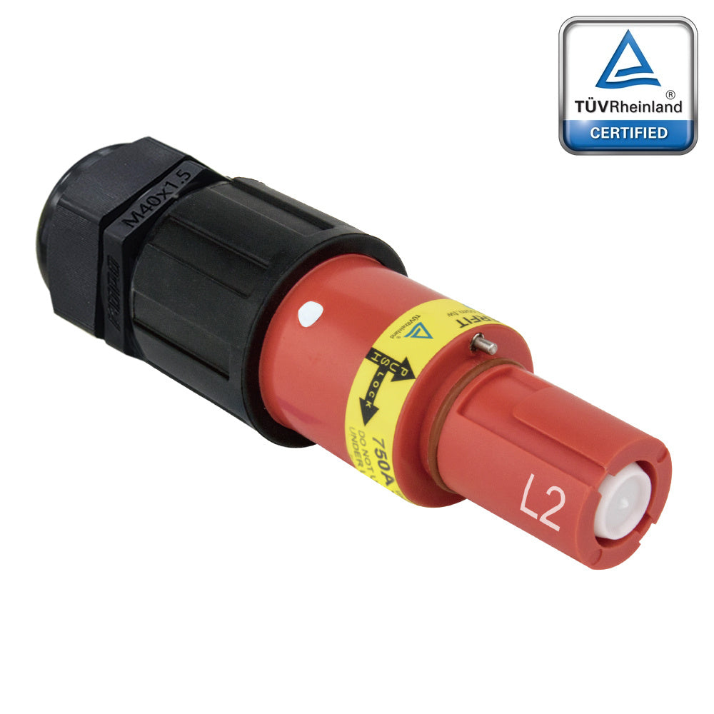 PFLD-2R-C300M40 - PowerFit 750A Drain Line Connector, Red (L2)