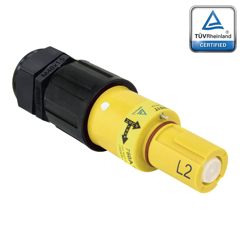 PFLD-2Y-C300M40 - PowerFit 750A Drain Line Connector, Yellow (L2)