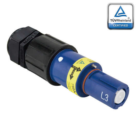 PFLD-3BL-C300M40 - PowerFit 750A Drain Line Connector, Blue (L3)