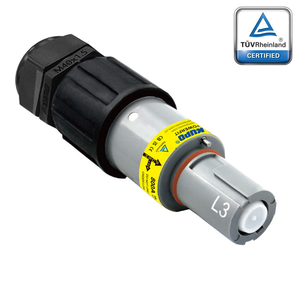PFLD-3GY-C300-400-M40-M50 - PowerFit 800A Line Drain, L3 (Line 3) Gray