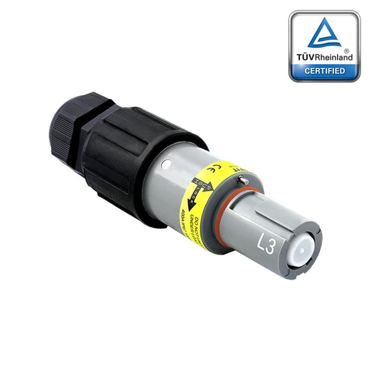 PFLD-3GY-S120M40A - PowerFit 400A Drain Line Connector, Grey (L3)